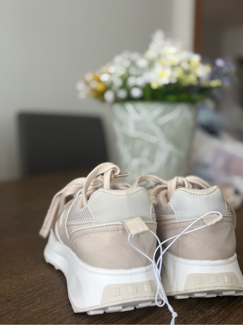 Joe Fresh Beige Lace-Up Sneakers - Picture 4 of 5